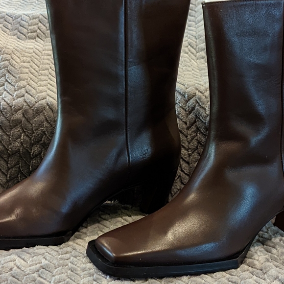 🆕New Frame Ankle Boots Size 37.5 haven't even been tried on! Dark Brown - Picture 9 of 12